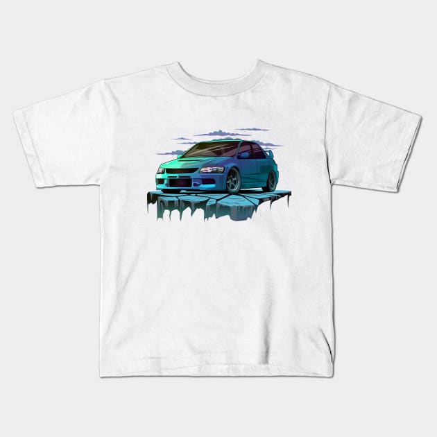 Mitsubishi Lancer Evolution 9 Kids T-Shirt by racingfactory